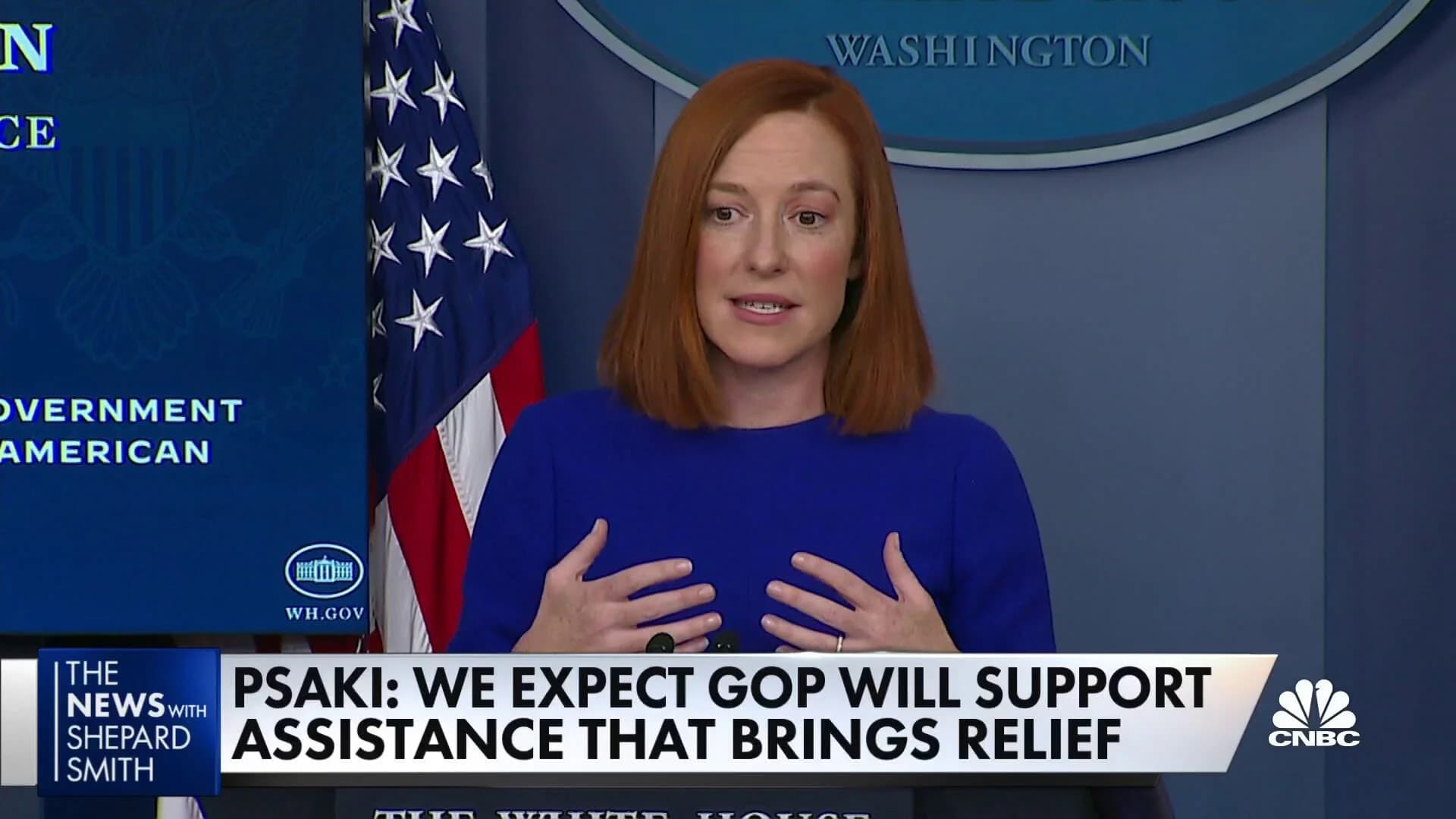 拜登新政府白宮發言人莎琪(Jen Psaki)。圖片來源:CNBC