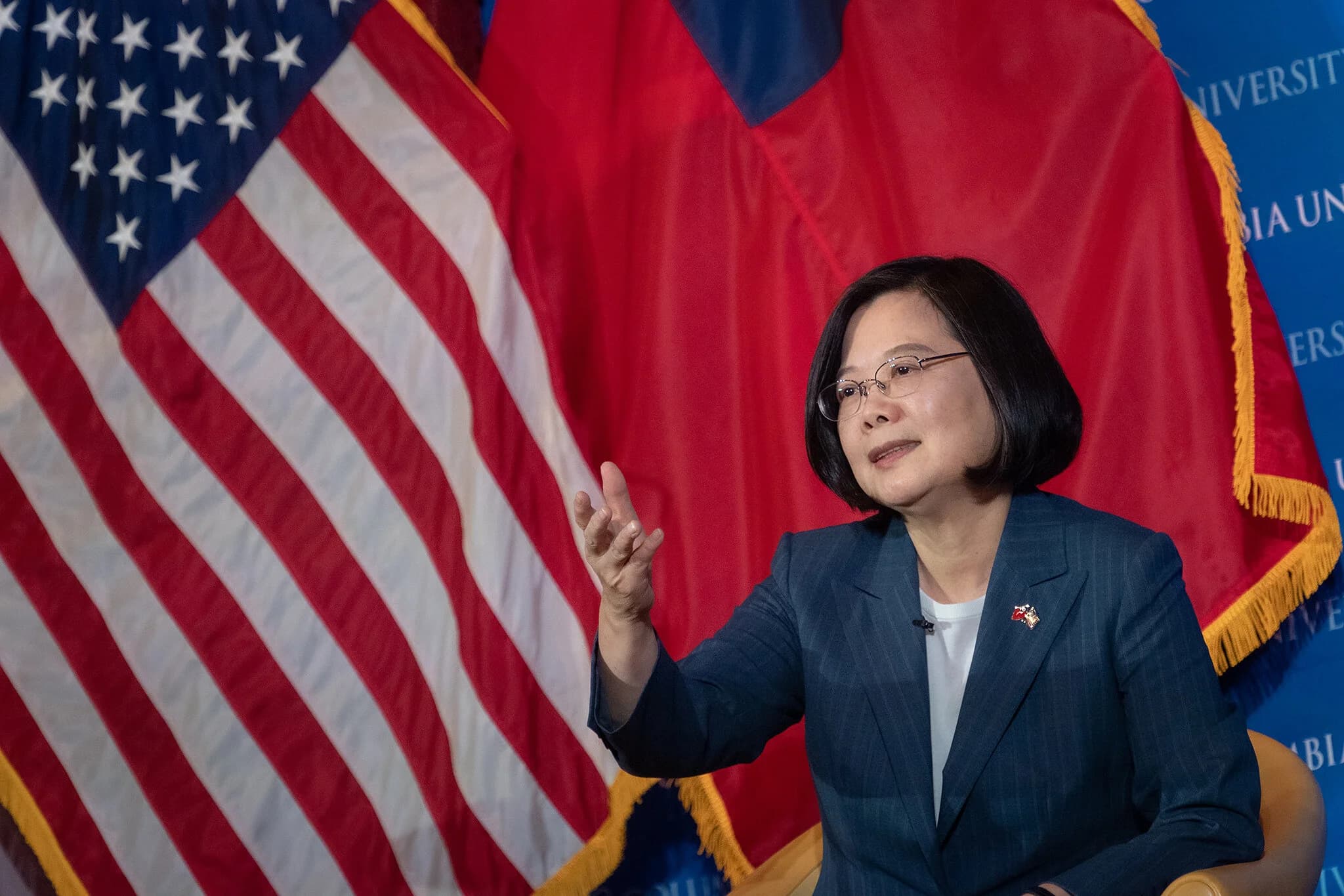 總統蔡英文去年過境美國。攝:Makoto Lin/Office of the President