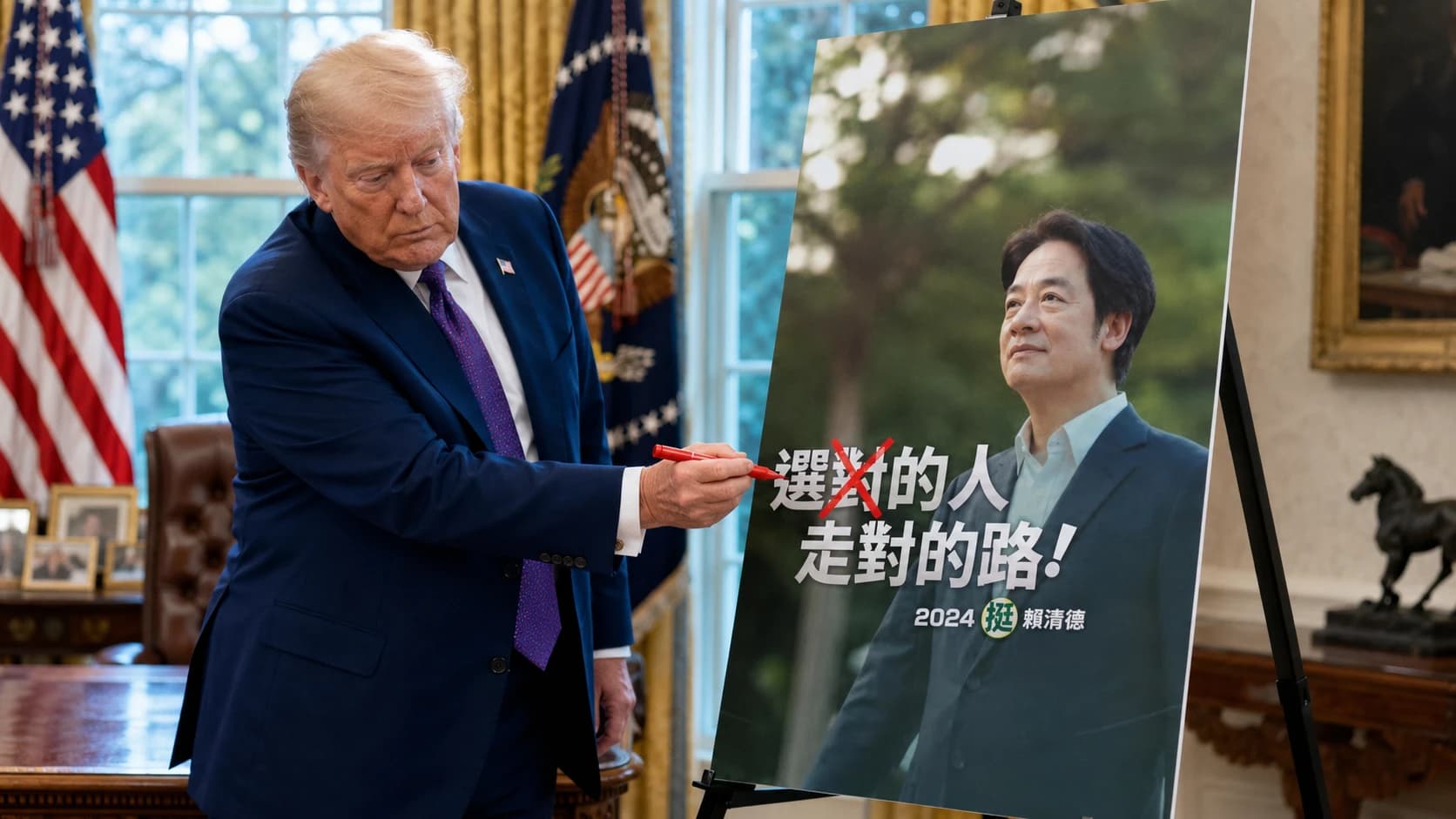 暗酸賴清德?川普見習近平前喊:台灣若有「對的總統」就不會爆發衝突!